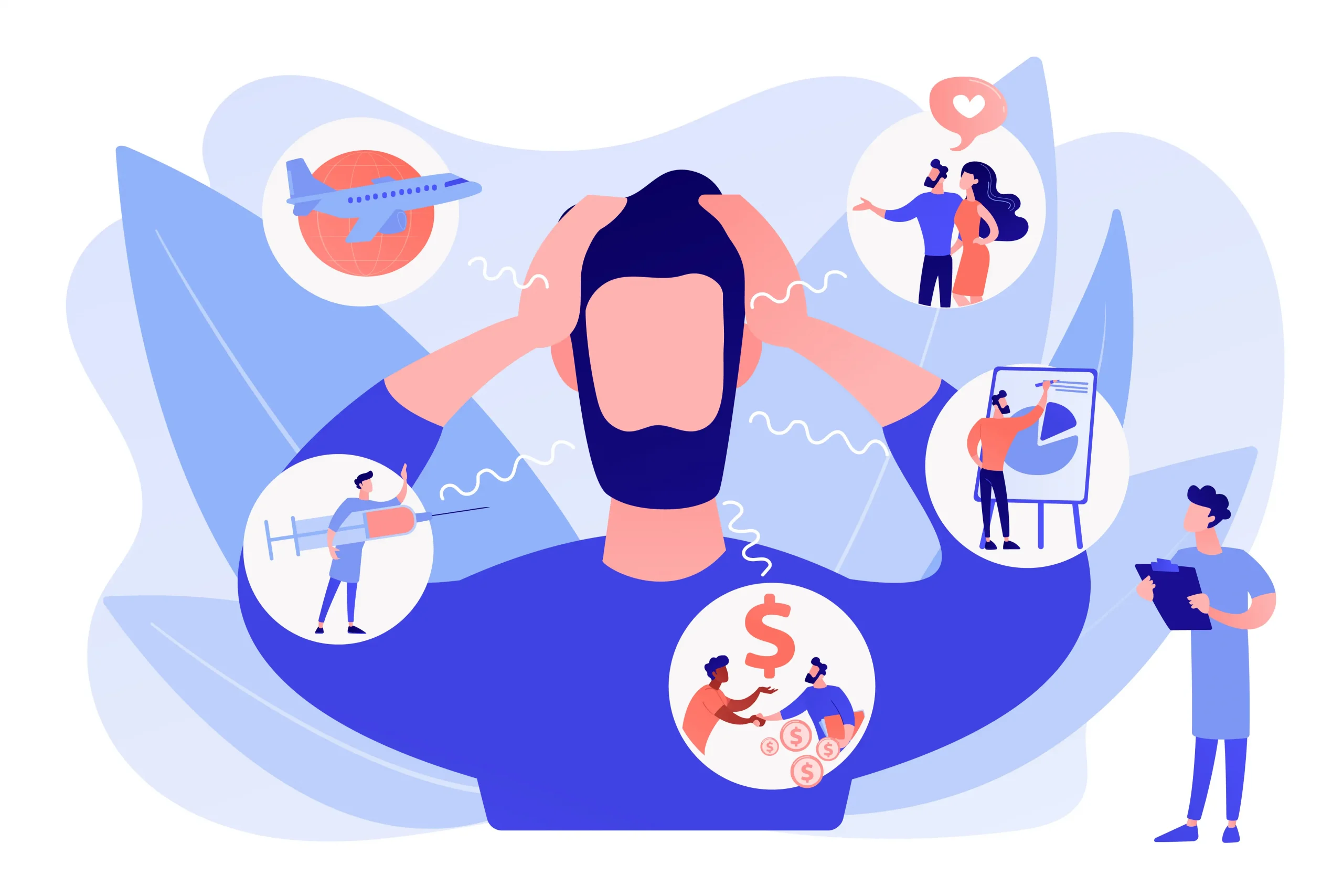 What are the key signs of stress affecting mental health?